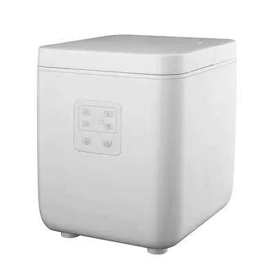 What are the benefits of using a household ice maker over buying bags of ice from the store?